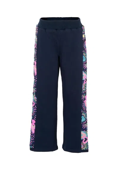 Billieblush Kids' Blue Trousers For Girl With Sequins