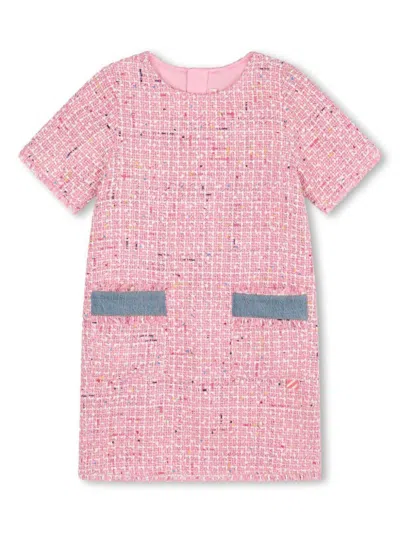 Billieblush Kids' Bouclé-tweed Dress In Pink