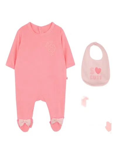 Billieblush Bow-detail Babygrow Set In Pink