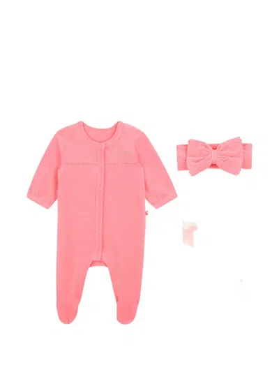 Billieblush Bow-detail Babywear Set In Pink