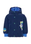Billieblush Bue Down Jacket For Boy With Patch In Blue