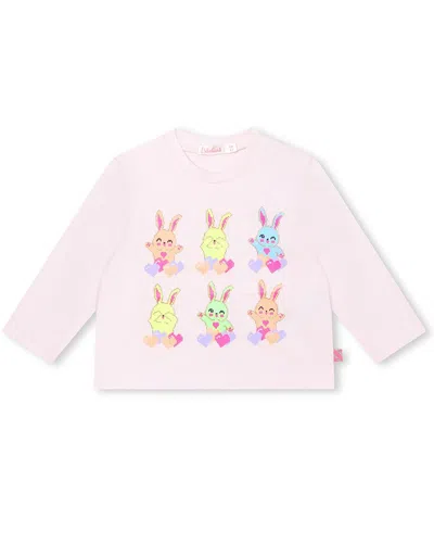 Billieblush Kids' Bunny Graphic T-shirt In Purple