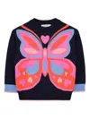 Billieblush Butterfly-motif Sweater In Blue
