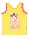 Billieblush Cartoon-print Cotton T-shirt In 黄色