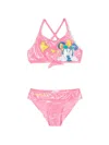Billieblush Girls Pink Sparkly Disney Bikini In Pink