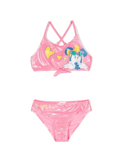 Billieblush Kids' Girls Pink Sparkly Disney Bikini