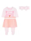 Billieblush Cat-motif Dress Set In Pink