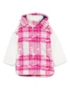 Billieblush Check-pattern Coat In Pink