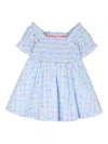Billieblush Check-pattern Dress In Blue