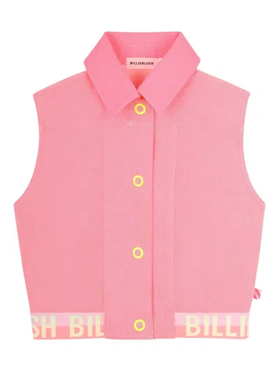 Billieblush Babies' Collared Button-fastening Gilet In Pink
