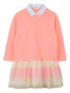 Billieblush Collared Long-sleeve Layered Dress In Multi