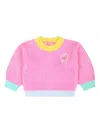 Billieblush Colour-block Knit Sweater In Pink