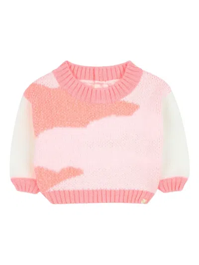 Billieblush Babies' Pullover In Colour-block-optik In Pink