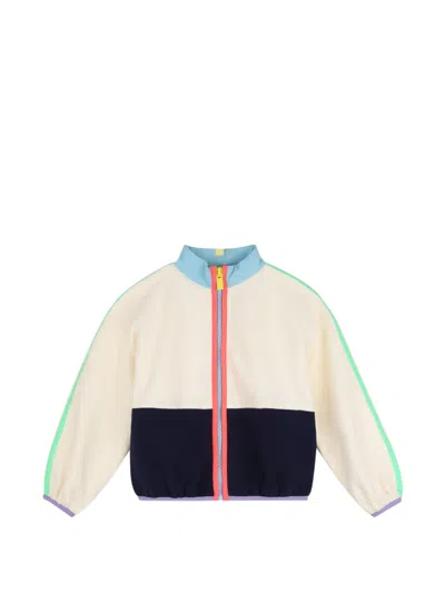 Billieblush Kids' Colour-block Zip-up Sweater In Multi