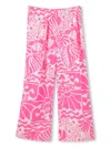 Billieblush Coral-print Trousers In Pink