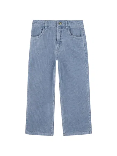 Billieblush Kids' Corduroy Straight-leg Trousers In Blue