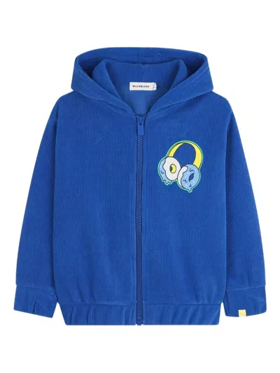 Billieblush Kids' Corduroy Zip-up Hoodie In Blue