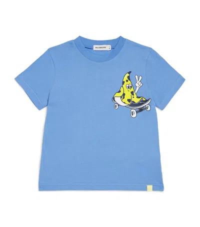 Billieblush Kids' Cotton Banana T-shirt In Blue