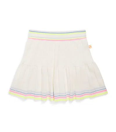 Billieblush Kids' Cotton-blend Striped Skirt In Ivory