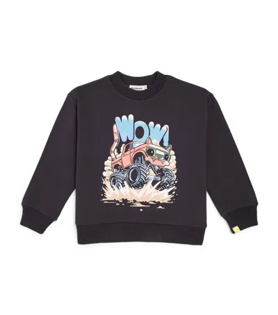 Billieblush Kids' Cotton Graphic Sweatshirt In Gray