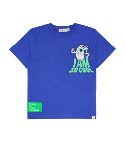 Billieblush Kids' Cotton Graphic T-shirt In Blue