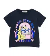 Billieblush Cotton Horse Print T-shirt In Blue