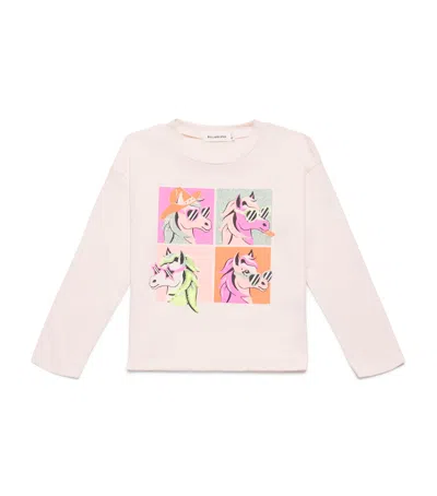 Billieblush Kids' Cotton Pony Graphic T-shirt In Pink