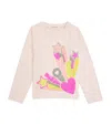 Billieblush Cotton Rhinestone Love T-shirt In Neutral