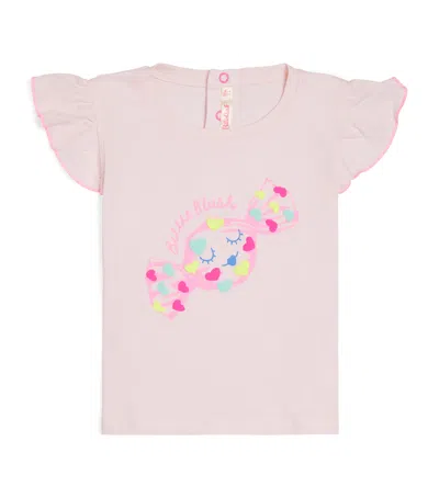 Billieblush Kids' Cotton Sweet Print T-shirt In Pink