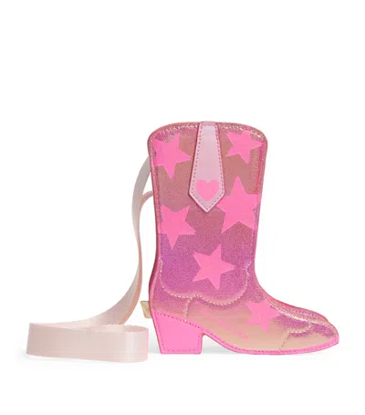 Billieblush Kids' Cowgirl Boot Shoulder Bag In Pink