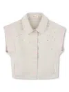 Billieblush Crystal-embellished Gilet In Neutrals
