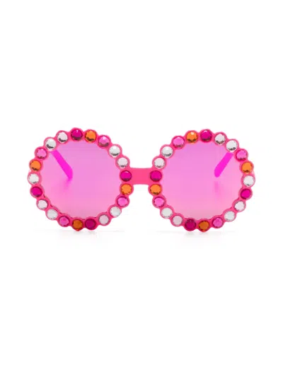 Billieblush Kids' Crystal-embellished Sunglasses In 粉色