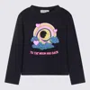 Billieblush Dark Blue Cotton Sweatshirt In Black