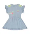 Billieblush Denim Embroidered Dress In Blue