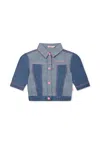 Billieblush Denim Jacket For Baby Girl With Logo In Denim