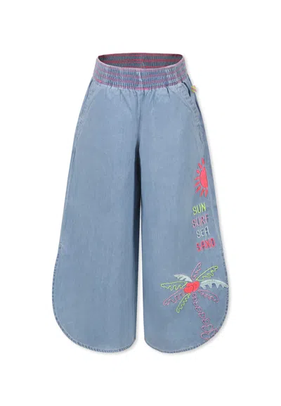 Billieblush Kids' Denim Jeans For Girl With Palm Tree