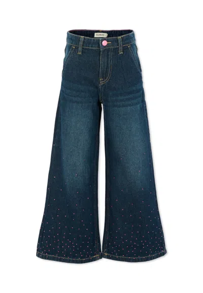 Billieblush Kids' Denim Jeans For Girl With Sequins In Blue