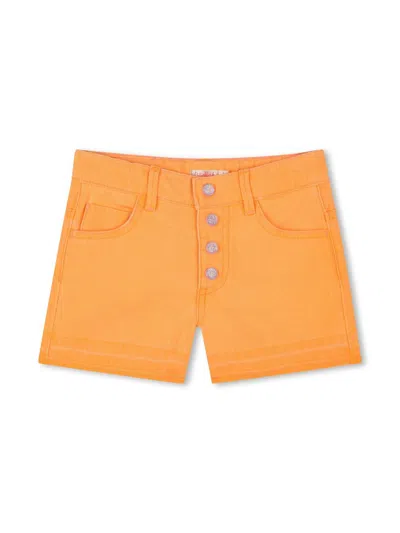 Billieblush Kids' Denim Shorts In Orange