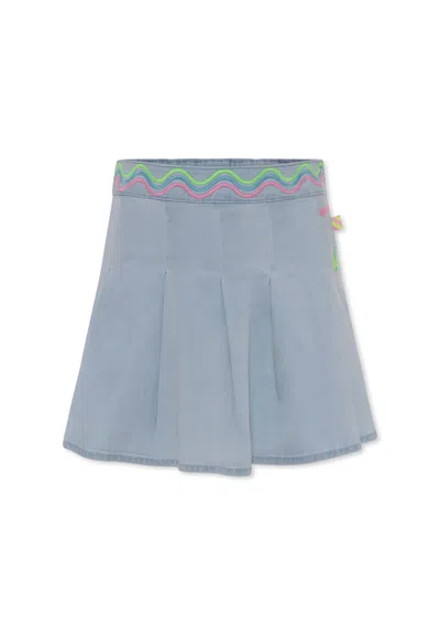 Billieblush Kids' Denim Skirt For Girl In Blue