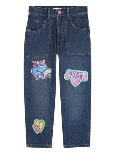 Billieblush Kids' Denim Trousers In Blue