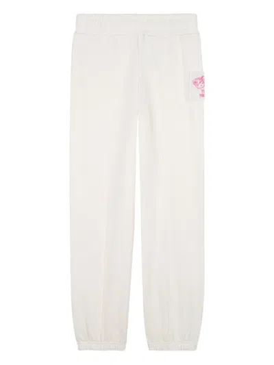 Billieblush Kids' Elastic-ankle Track Pants In White