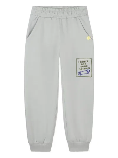 Billieblush Kids' Elasticated-ankles Track Pants In Gray