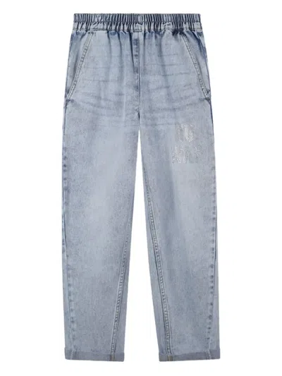 Billieblush Elasticated-waist Jeans In Blue