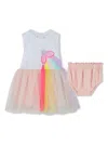 Billieblush Embroidered-design Dress Set In White