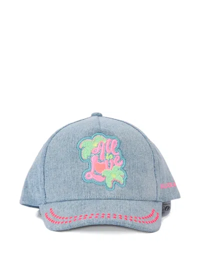 Billieblush Kids' Embroidered Logo-patch Cap In Blue
