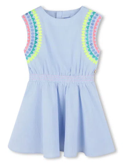 Billieblush Kids' Embroidered-motif Dress In Blue
