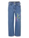 Billieblush Embroidered Straight Jeans In Blue
