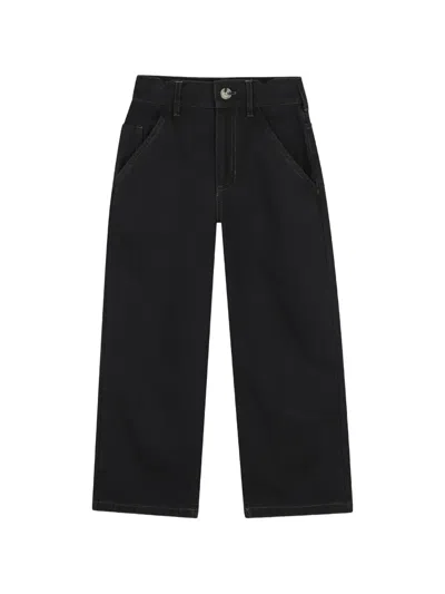 Billieblush Kids' Embroidered-logo Straight-leg Jeans In Animal Print