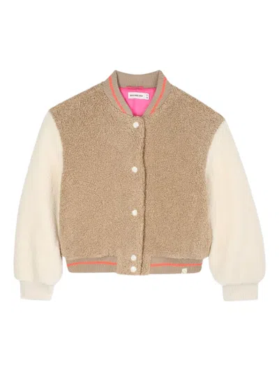 Billieblush Faux-shearling Bomber Jacket In Neutral