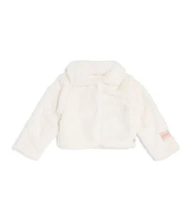 Billieblush Kids' Faux Shearling Coat (4-10 Years) In Ivory